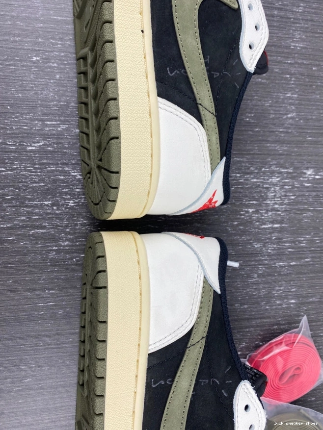Cheap LUCY Travis DZ4137-106 1 Low Jordan x OG Air WMNS Olive Scott 0709
